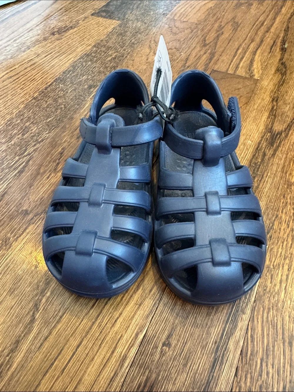 Children's Navy Closed-Toe Sandal with Secure Strap